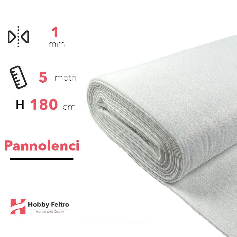 Pannolenci color Bianco 5 metri x 180cm COD.456