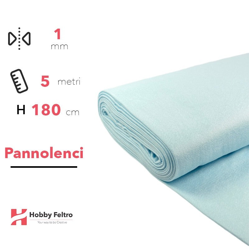 Pannolenci color Celeste 5 metri x 180cm COD.452