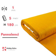 Pannolenci color Giallo 5 metri x 180cm COD.413