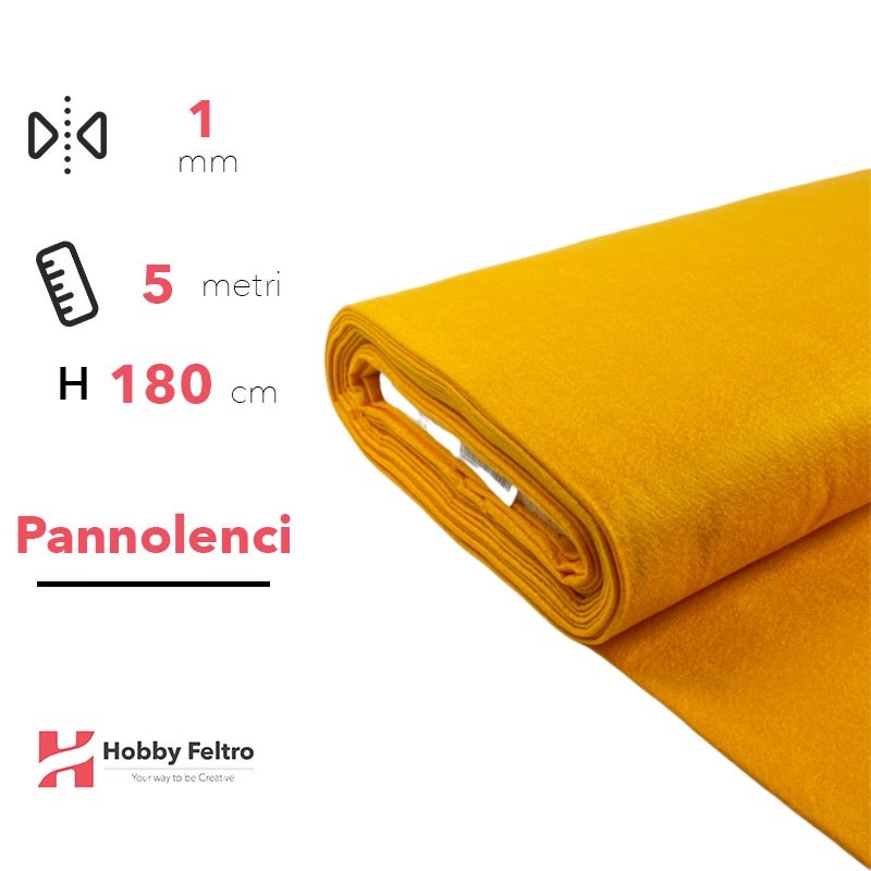 Pannolenci color Giallo 5 metri x 180cm COD.413