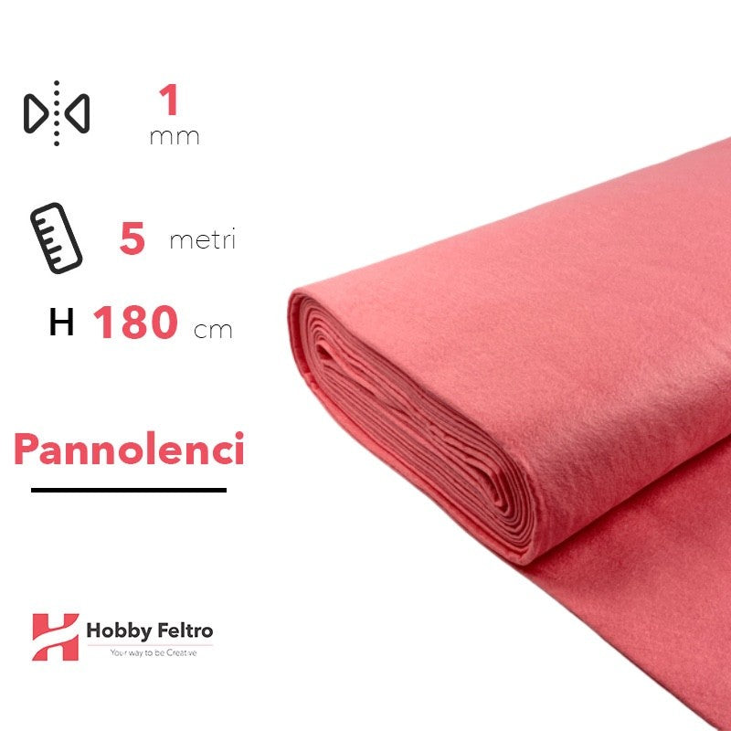 Pannolenci color Rosa 5 metri x 180cm COD.429