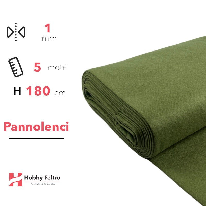Pannolenci color Verde Melange 5 metri x 180cm COD.3100