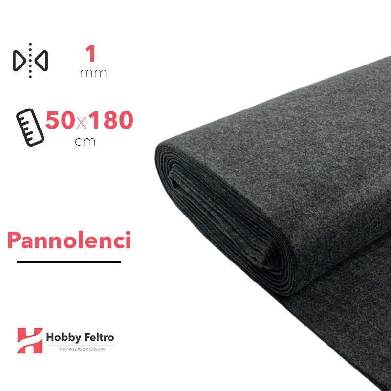 Pannolenci color Fumo Melange 50x180cm COD.2100