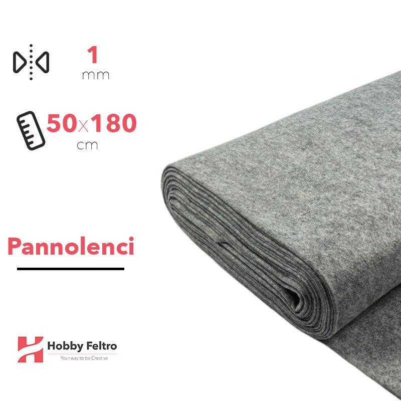 Pannolenci color Grigio Melange 50x180cm COD.100