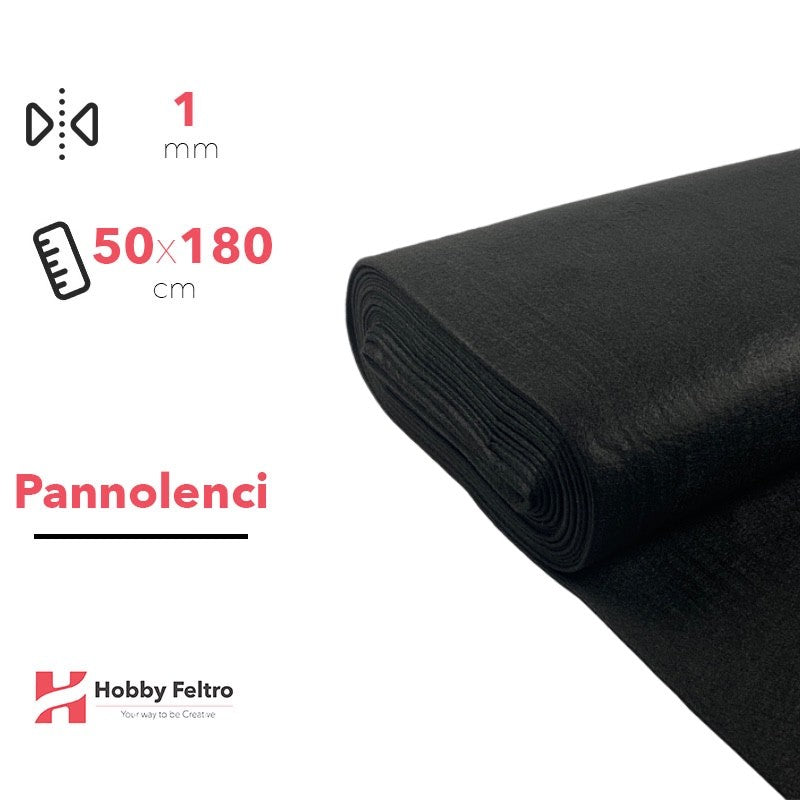 Pannolenci color Nero 50x180cm COD.657