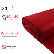 Pannolenci color Rosso Melange 50x180cm COD.2005