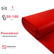 Pannolenci color Rosso 50x180cm COD.519