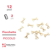 Fiocchetti in Raso colorati Avorio 2cm KIT Piccolo 12 Pezzi COD.02