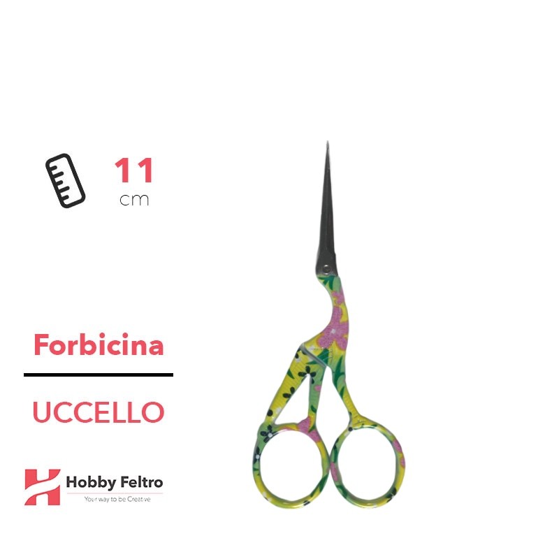 Forbici da Ricamo Cicogna color Giallo Verde COD.3