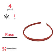 Cerchietto per Capelli Raso 1cm Kit 4 Pezzi Aragosta COD.16