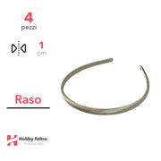 Cerchietto per Capelli Raso 1cm Kit 4 Pezzi Champagne COD.19