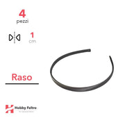 Cerchietto per Capelli Raso 1cm Kit 4 Pezzi Grigio Tortora COD.04