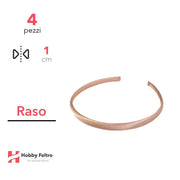 Cerchietto per Capelli Raso 1cm Kit 4 Pezzi Pesco COD.15
