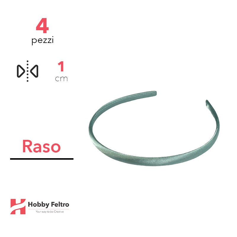 Cerchietti in raso 1 cm - Tiffany codice 40 - Kit 4 pezzi
