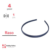 Cerchietto per Capelli Raso 1cm Kit 4 Pezzi Grigio Violaceo COD.10