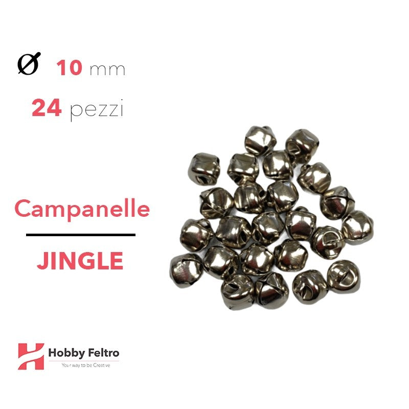Campanelle Jingle Argento 10mm 24pz COD.J10A