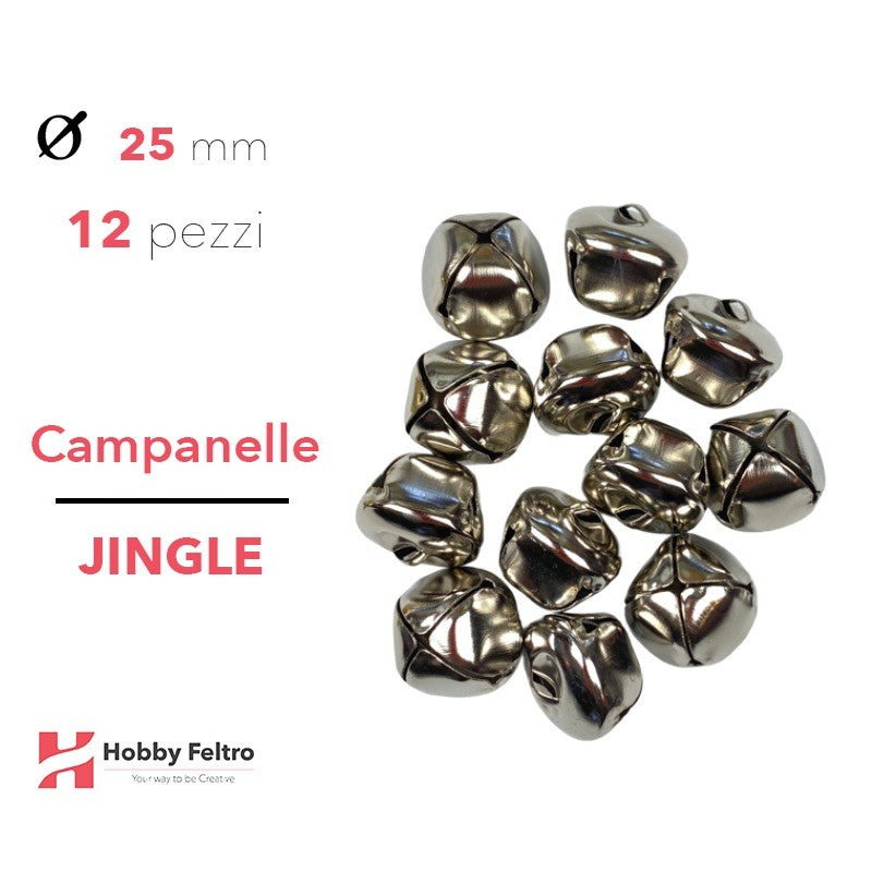 Campanelle Jingle Argento 25mm 12pz COD.J25A