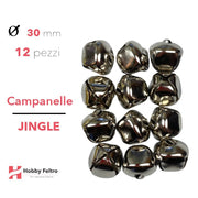 Campanelle Jingle Argento 30mm 12pz COD.J30A