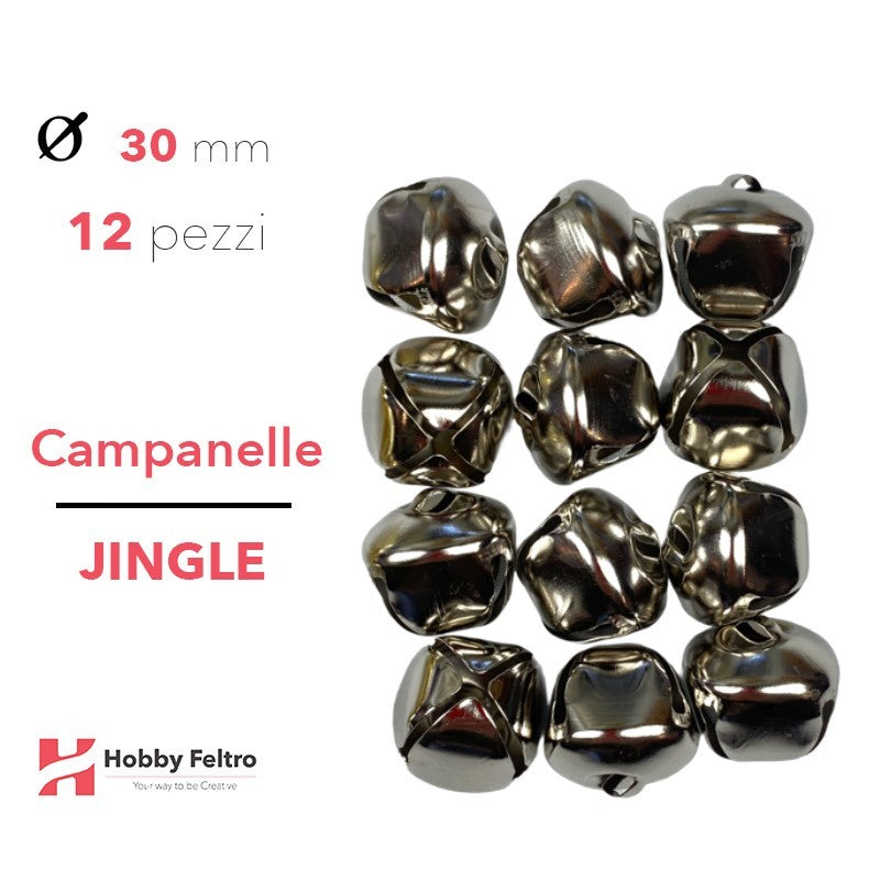 Campanelle Jingle Argento 30mm 12pz COD.J30A
