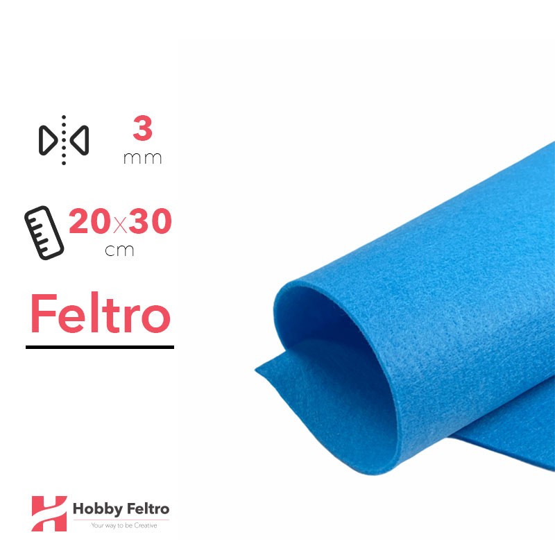 Feltro Celeste 3mm 20x30cm COD.27