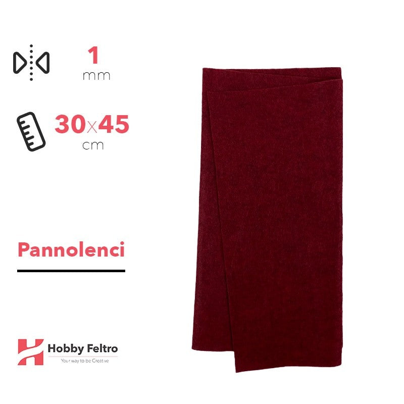 Pannolenci Bordeaux 30x45cm 1mm COD.ns52