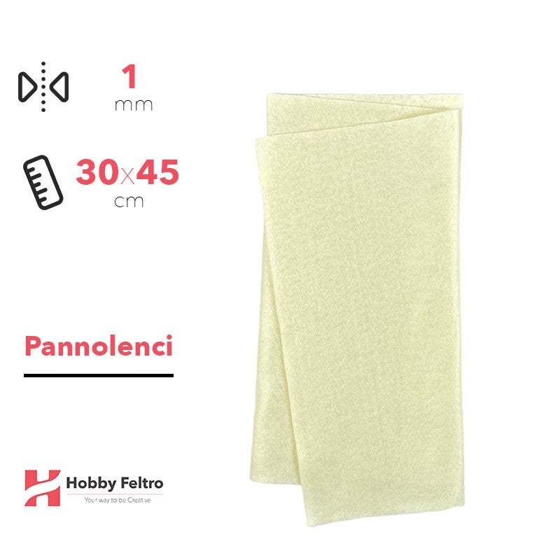 Pannolenci Avorio 30x45cm 1mm COD.ns41