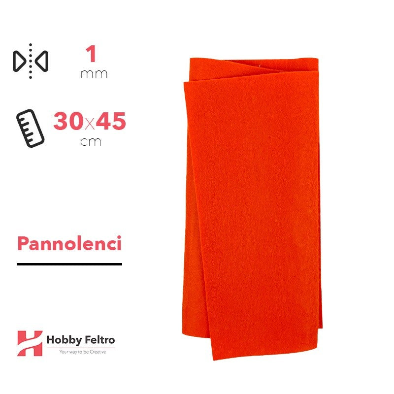 Pannolenci Arancio 30x45cm 1mm COD.ns14