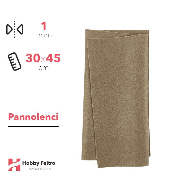 Pannolenci Beige Scuro 30x45cm 1mm COD.pn109