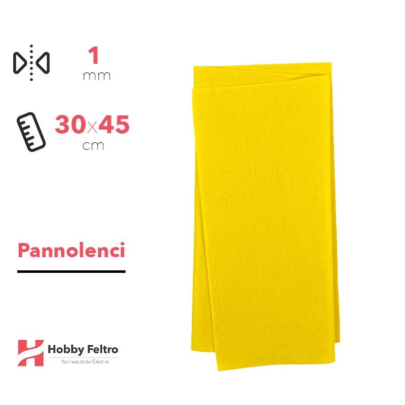 Pannolenci Giallo Limone 30x45cm 1mm COD.pn026