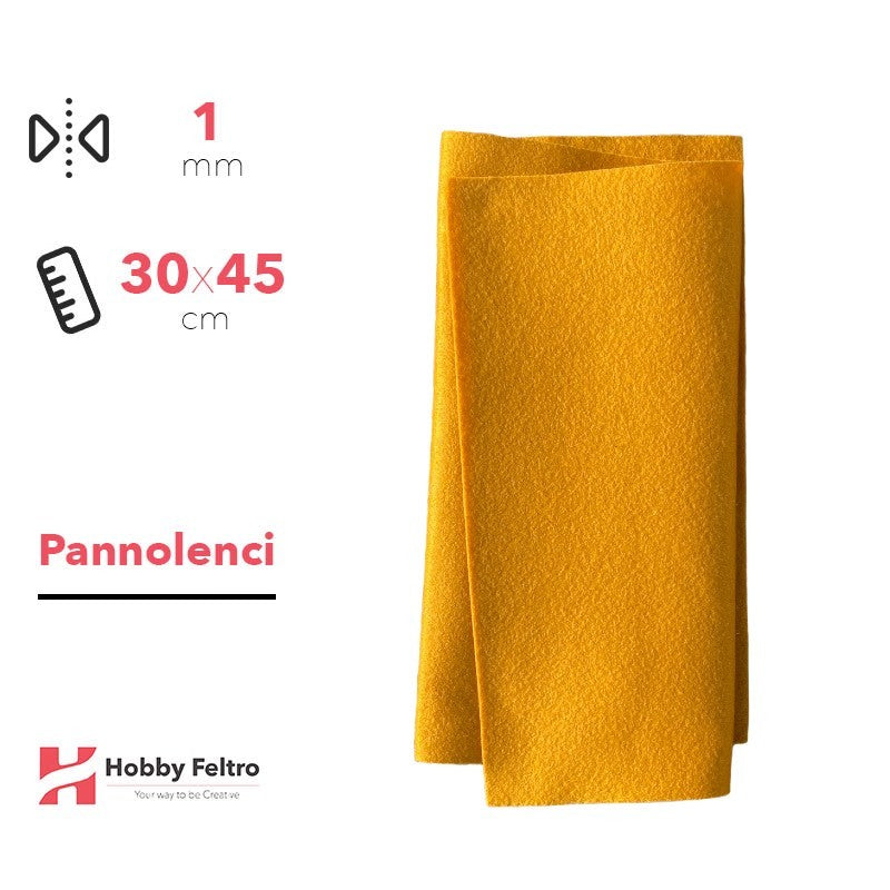 Pannolenci Giallo Senape 30x45cm 1mm COD.pn075