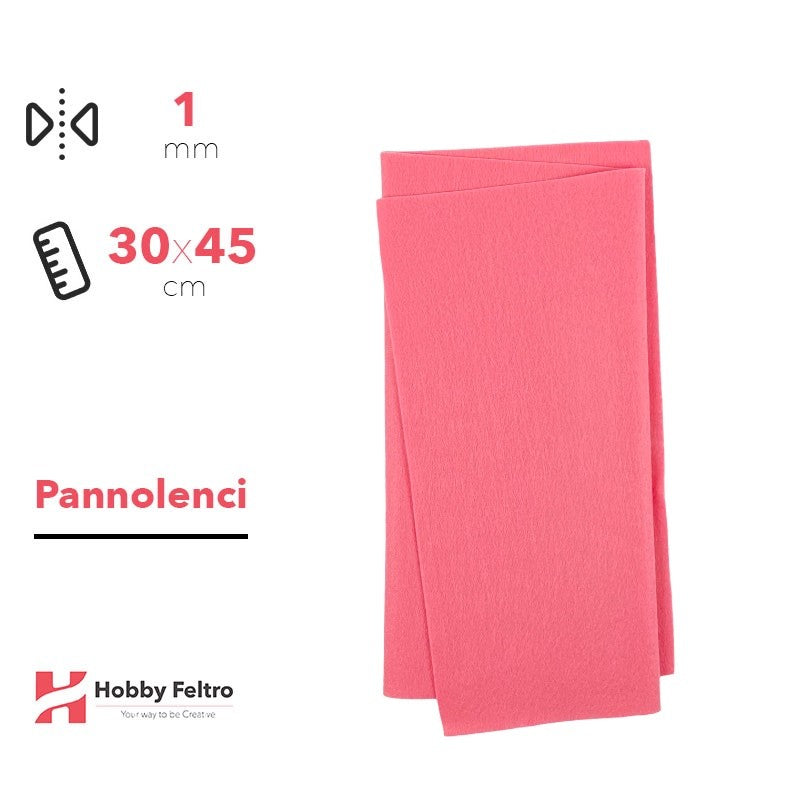 Pannolenci Rosa Acceso 30x45cm 1mm COD.pn027