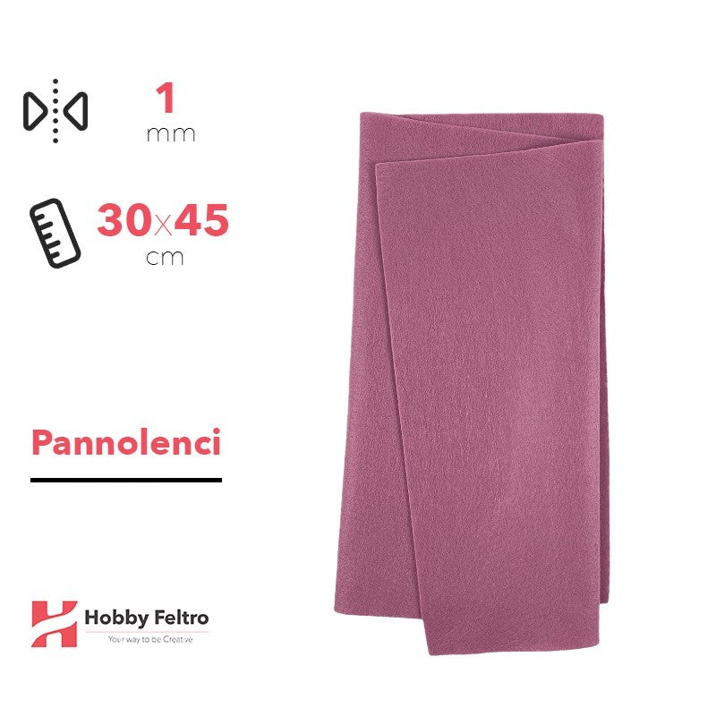 Pannolenci Rosa Antico 30x45cm 1mm COD.pn127