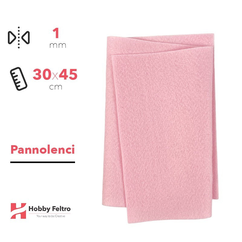 Pannolenci Rosa Baby 30x45cm 1mm COD.pn093