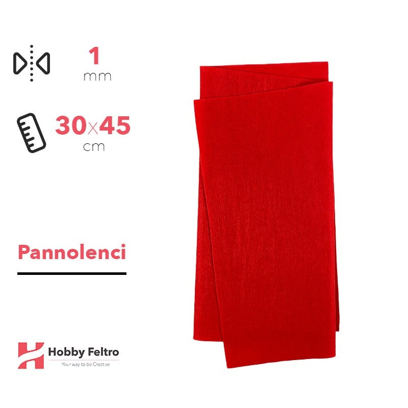 Pannolenci Rosso 30x45cm 1mm COD.pn018