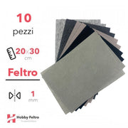 Feltro Nuance Grigio 1mm 20x30cm Offerta 10 pezzi