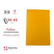 Feltro Modellabile 2mm Giallo Sole 30x45cm COD.02