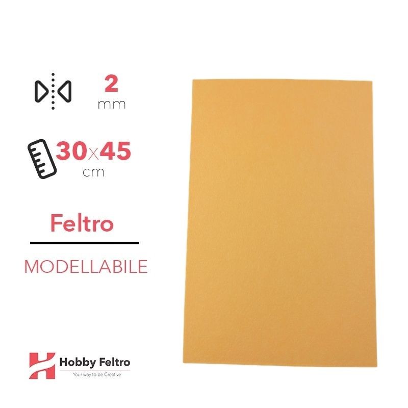Feltro Modellabile 2mm Cipria 30x45cm COD.12
