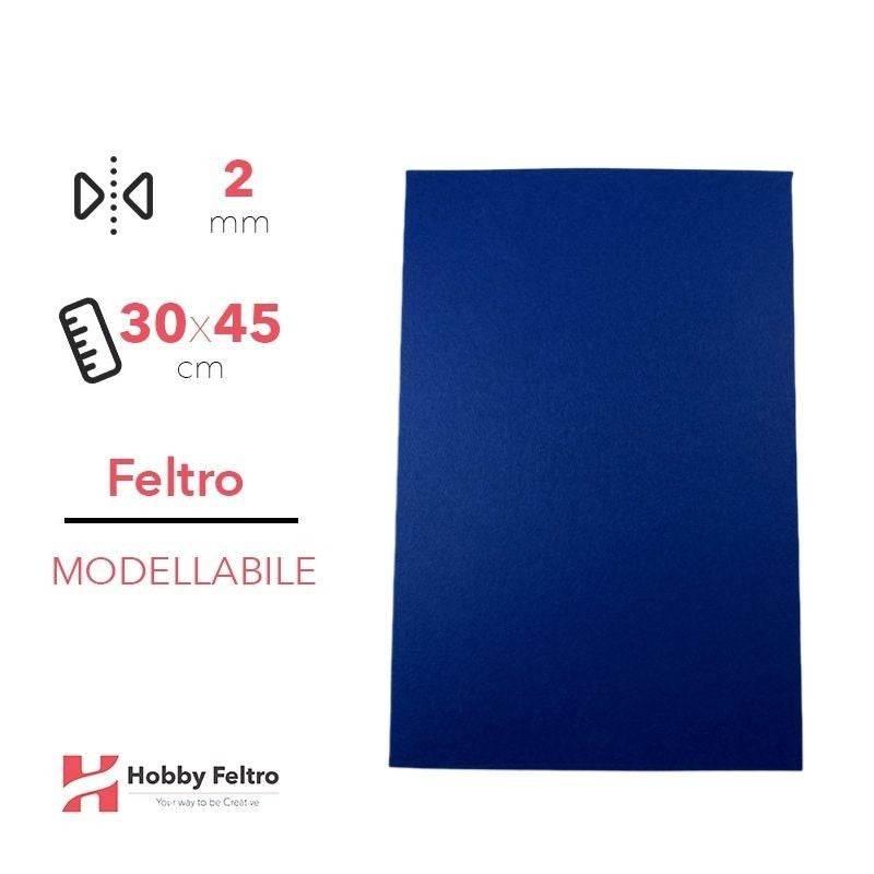 Feltro Modellabile 2mm Bluette 30x45cm COD.04