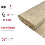Pannolenci color Sabbia Melange 5 metri x 180cm COD.3000