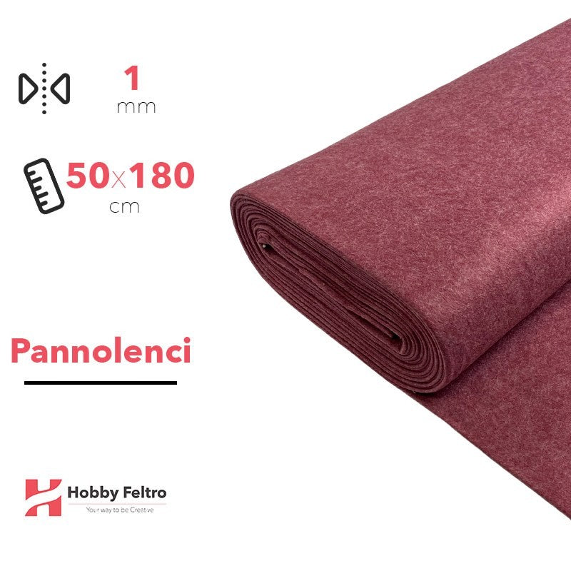 Pannolenci color Prugna Melange 50x180cm COD.4000
