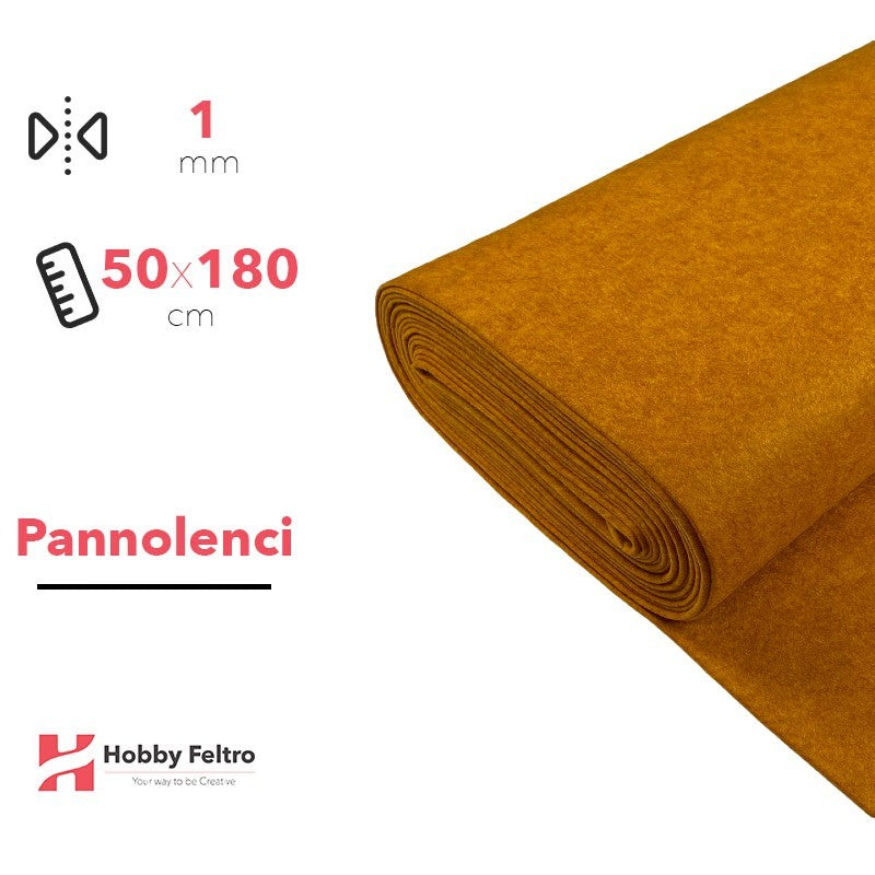 Pannolenci color Ocra Melange 50x180cm COD.3500
