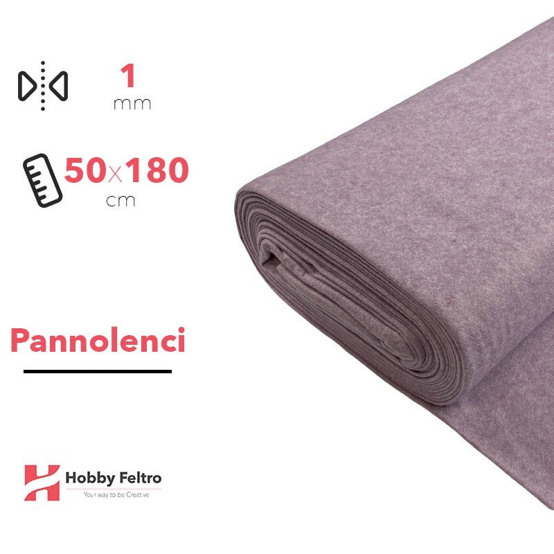 Pannolenci color Lilla Melange 50x180cm COD.3300