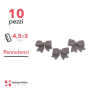 Fiocchetto Pannolenci 10 Pezzi Marrone Scuro COD.06