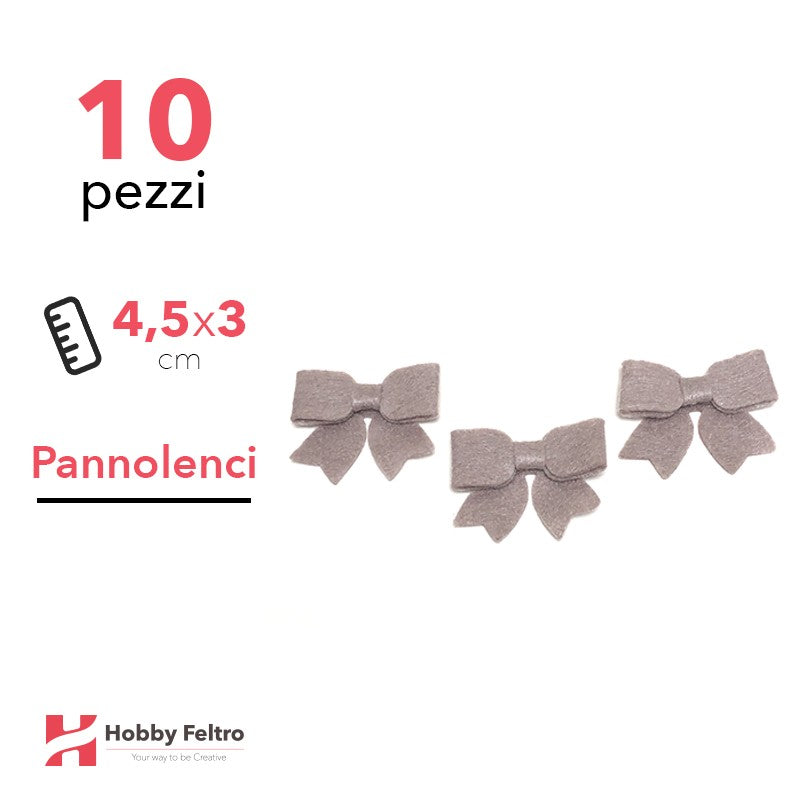 Fiocchetto Pannolenci 10 Pezzi Marrone COD.07