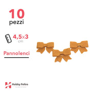 Fiocchetto Pannolenci 10 Pezzi Giallo Ocra COD.12