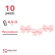 Fiocchetto Pannolenci 10 Pezzi Rosa COD.13
