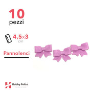 Fiocchetto Pannolenci 10 Pezzi Lilla COD.18