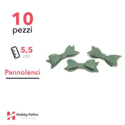 Fiocchetto Papillon Pannolenci 10 Pezzi Verde Bottiglia COD.10