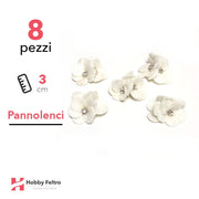 Acquista online fiocchetti Strass in pannolenci di color Bianco. Fiocchetti in pannolenci, perfetti per decorazioni.