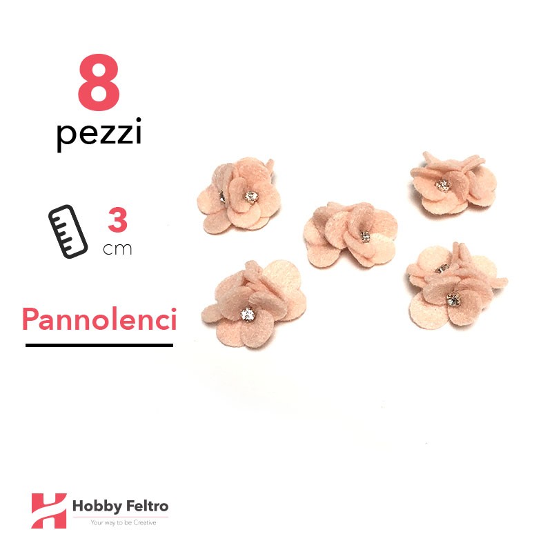 Acquista online fiocchetti Strass in pannolenci di color Rosa. Fiocchetti in pannolenci, perfetti per decorazioni.